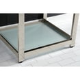 thumbnail image 3 of Kingston Brass VWP2522W8B6 Quadras 25" Ceramic Console Sink with Steel Base and Glass Shelf (8-Inch, 3-Hole), White/Polished Nickel, 3 of 7