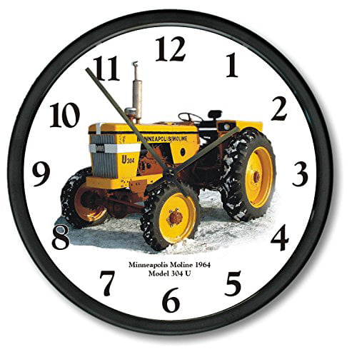New MINNEAPOLIS MOLINE Model U Tractor Clock & Thermometer Set 10" Round Dials 