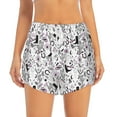 thumbnail image 2 of Goofa Cowboy Printed Women 2 in 1 Running Shorts,Quick Dry Athletic Workout Shorts,High Waisted Athletic Shorts with Liner Pockets-Small, 2 of 9