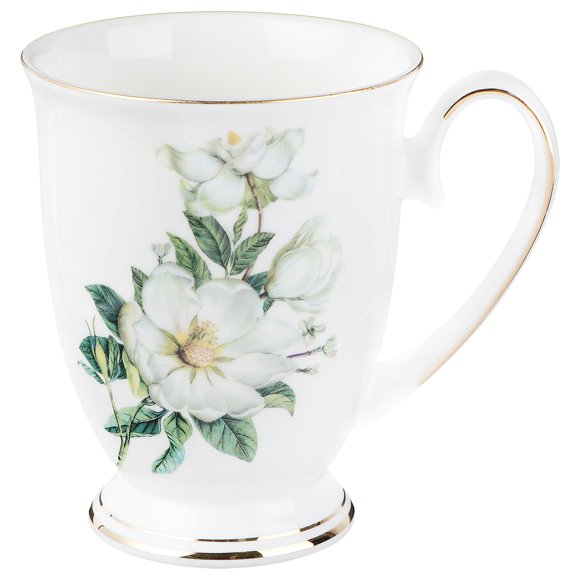 Bone China Mug Floral Coffee Latte Cappuccino Tea Drinking Cup Gifts Ceramic Mug (350ml)
