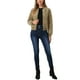 thumbnail image 2 of Chaqueta bomber acolchada de terciopelo con cremallera para mujer INSPIRE CHIC con bolsillos M color caqui claro, 2 of 5