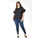 thumbnail image 5 of Blusa manga con olanes Roman Fashion Tallas Extras 2314 Negro 40, 5 of 7