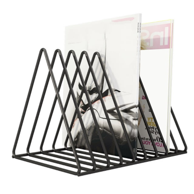 Support de Rangement pour Disques Vinyles, CD, Magazines, Présentoir d'Albums Multifonctionnel Vertical Créatif Collection d'Art Européen, 1 * Support de Disques Vinyles, Noir