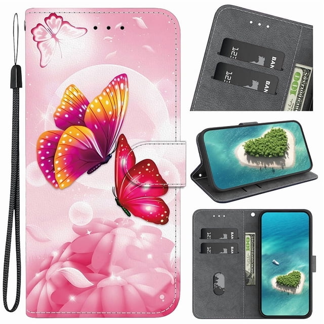 Wallet Flip Kickstand Card Holder Case for Samsung Galaxy F04 F54 F15 F23 F16 J4 J6 Plus J2 Core Protective Cover