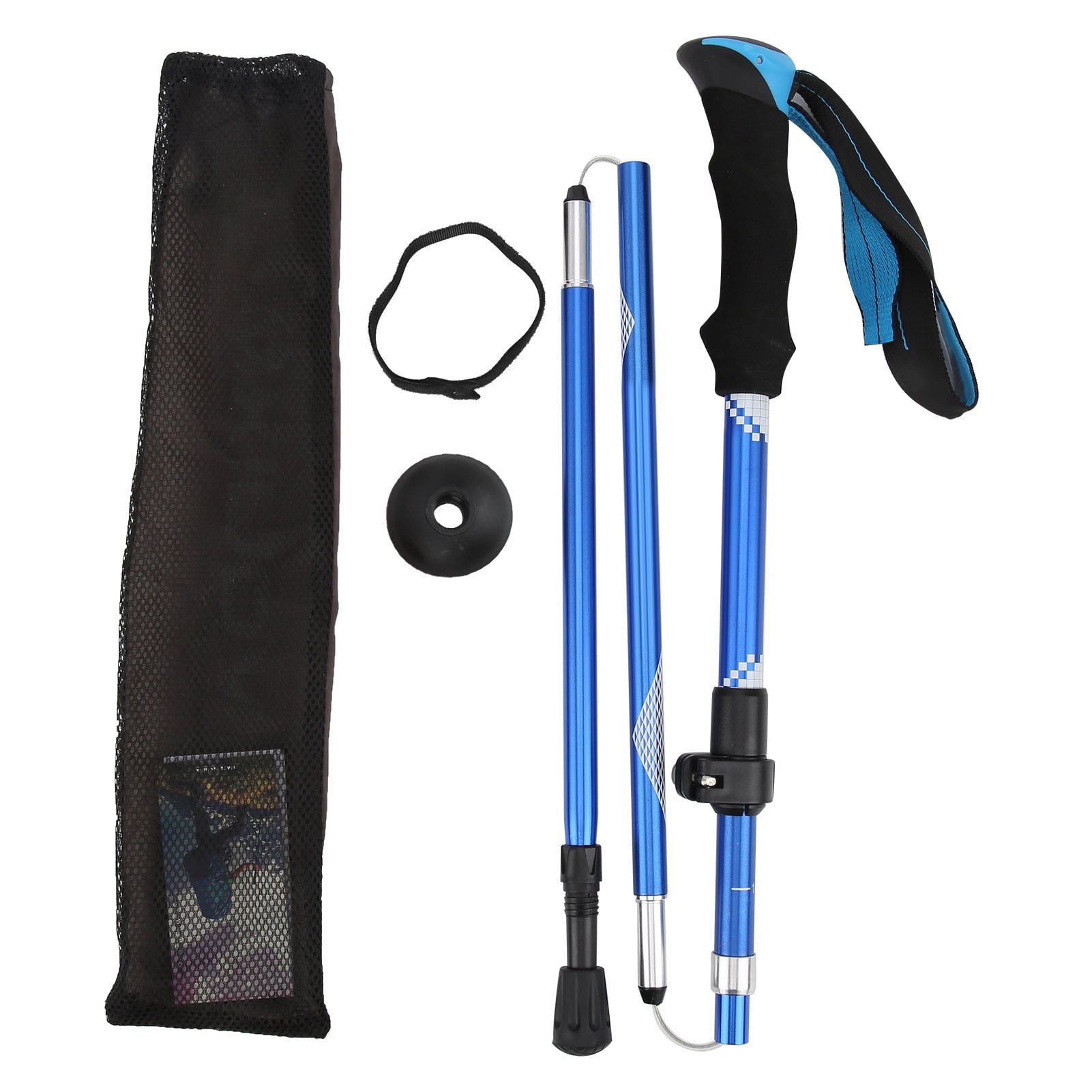 Zerodis Ultralight Telescopic Walking Stick Aluminum Alloy 3 Sections