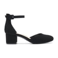 thumbnail image 2 of DREAM PAIRS Women's Round Toe Block Heel Pumps Dress Shoes Adjustable Ankle Strap D'Orsay Low Heels for Work Wedding Party Wide Width, 2 of 7