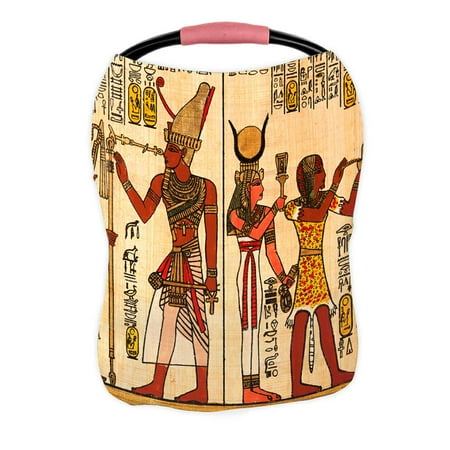 ECZJNT Egyptian Papyrus With Antique Hieroglyphs Nursing Cover Baby Breastfeeding Infant Feeding Cover Baby Car Seat Cover