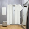 thumbnail image 2 of Maison Concepts Jacquard Panel W 8 Grom Leaves White 96" - Set of 2, 2 of 3