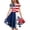 Silver, variant on Ruyang Teen Girls 4th of July Dresses American Flag Print Ruffle Sleeve Dresses Summer Patriotic A-line Swing Dresses