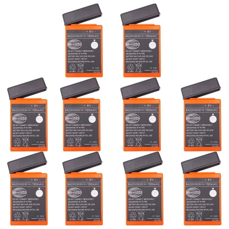 10 Pcs 1500mAh BA225030 6V Ni-Mh Battery for HBC Pump Truck Remote Control Battery