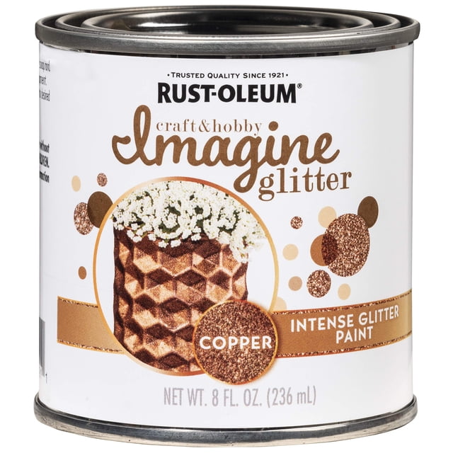 Pintura Rust-Oleum 349201 Imagine Glitter Cobre 236 ml