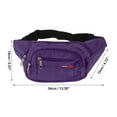 thumbnail image 4 of Unique Bargains 1 Pc Breathable Running Belt Multi-layer Fanny Pack for Sports to Carry Phone Keys Purple, 4 of 6