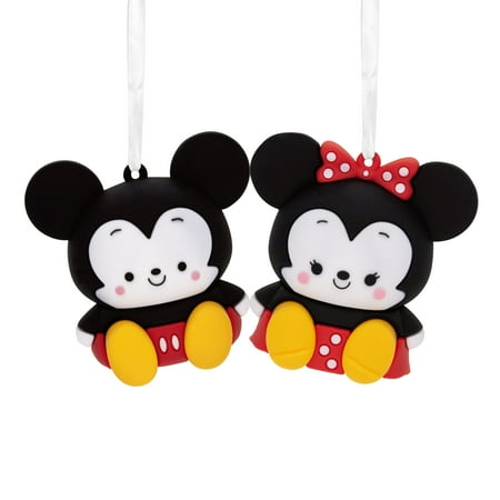 Hallmark Better Together Disney Mickey and Minnie Magnetic Christmas Ornaments, Set of 2, Shatterproof .06 lbs