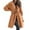 Khaki, variant on Ediodpoh Women’s Fashion Trench Coats Solid Color Grid Turn Down Collar Tight Waist Warm Autumn Wool Jacket White M