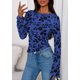 thumbnail image 3 of Remera PRETTYGARDEN 2025 Floral de Malla Fruncida Azul Real Talle L, 3 of 8