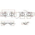 thumbnail image 6 of Cultured Marble Vanity Top – 61-Inch Double Bowl Sink 4-Inch Centerset with Integrated Backsplash – Reinforced Packaging – Ivory Swirl, Design House, 597401, 6 of 14