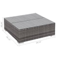 thumbnail image 2 of vidaXL 7 Piece Patio Lounge Set with Cushions Poly Rattan Gray, 2 of 9