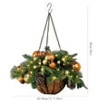 1pc Pre-Lit Artificial Christmas Hanging Basket,Colonial,Decorated With ...