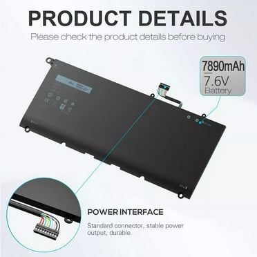 7.6V/60Wh PW23Y RNP72 Battery For Dell XPS 13 9360 XPS 13-9360-D1605G Series