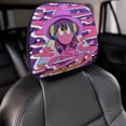 thumbnail image 4 of Cartoon The Midnight Gospel Car Headrest Cover Decor Vehicles Seat Pillow Cover Protector Accessories Auto Front/Rear Seats Head Rest Cover Universal Fit Most Cars Sedan SUV Van, 4 of 7