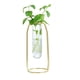 thumbnail image 2 of Florero De De Cristal Colgante Florero De Flores Del Envase Del Terrario Soporte Del Hierro Oro alto, 2 of 8