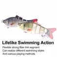 thumbnail image 3 of Señuelos de pesca para trucha lubina Señuelos de cuerpo duro de 6 segmentos con, 3 of 8