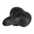 thumbnail image 2 of Asiento de bicicleta cómodo para mujeres y hombres, sillín de bicicleta ancho, cojín suave de repuesto para bicicleta con ajuste universal que absorbe Negro, 2 of 8