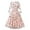 Pink, variant on QUNYINEY Womens Summer Dresses Long Sleeve Floral Casual A-Line Dress Mesh Flowy Crew Neck Midi Ball Gown Dress