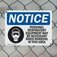 thumbnail image 5 of (2 Pack) Personal Respiratory Equipment OSHA Notice Sign 14 Inch X 10 Inch Indoor / Outdoor Rust-Free Aluminum Metal Signs for Workplace, Workshop, and Construction Site, Made in the, 5 of 8