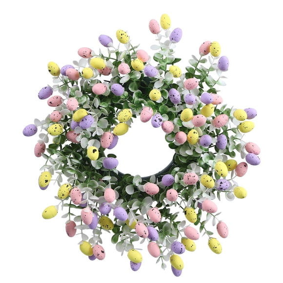 Easter Egg Wreath Easter Decorations for Home Plastic Multicolor 38 Cm Holiday Decoration for Women
