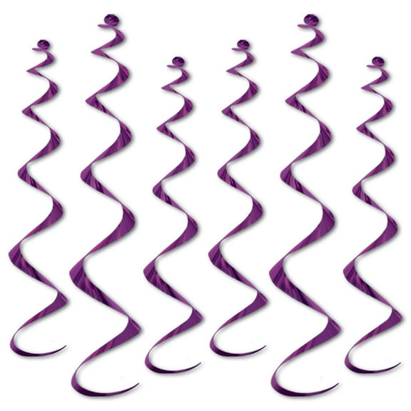Beistle Twirly Whirly, purple Party Decoration (Case of 36)