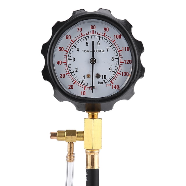 Akozon Fuel Injection Pressure Test Kit, TU-114 Petrol Diesel Fuel Pressure Gauge Tester Fuel Injection Pump Diagnostic Tool