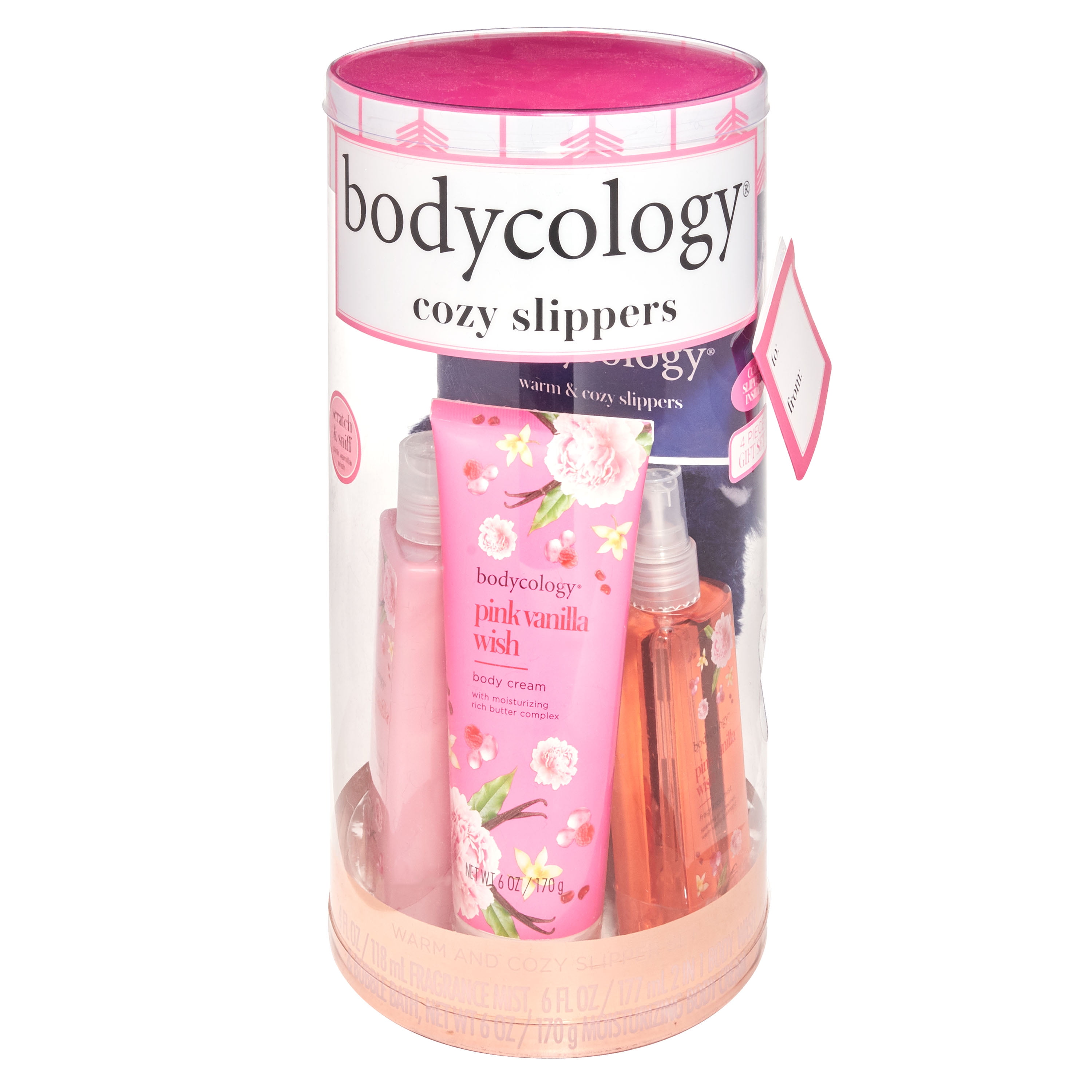 Bodycology 4Piece Pink Vanilla Wish Bath and Body Gift Set with