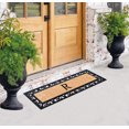 thumbnail image 3 of A1HC First Impression Exclusive Hand Crafted Myla Monogrammed Entry Doormat, Rubber Coir Mat Large Double Door Size - 18" x 48", 3 of 8