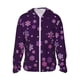 thumbnail image 1 of Fotbe Purple Snow Flakes Chaqueta con Protección Solar UPF 50+ para Hombre y Mujer, Camisa con Capucha y Bolsillos-Medium, 1 of 7
