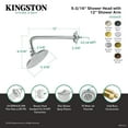 thumbnail image 7 of Kingston Brass K135A1CK Victorian 5-1/4-Inch Round Raindrop Brass Shower Head with 12-Inch Shower Arm in Polished Chrome, 7 of 7