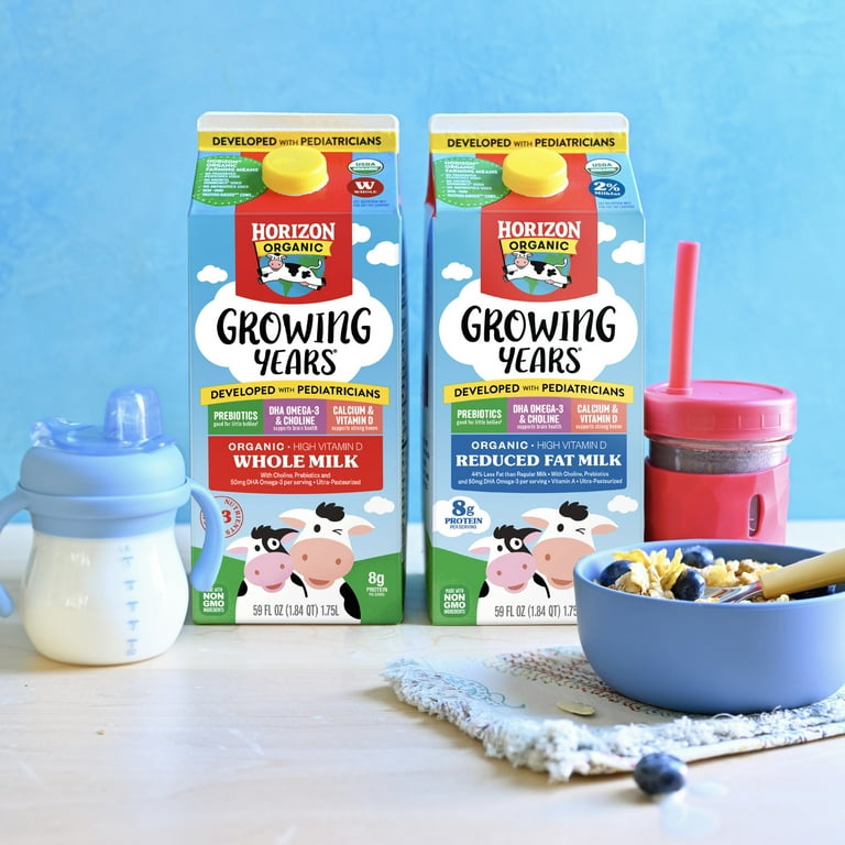horizon出品　3/8 Horizon Organic Growing Years Whole Milk with DHA Omega-3, Choline