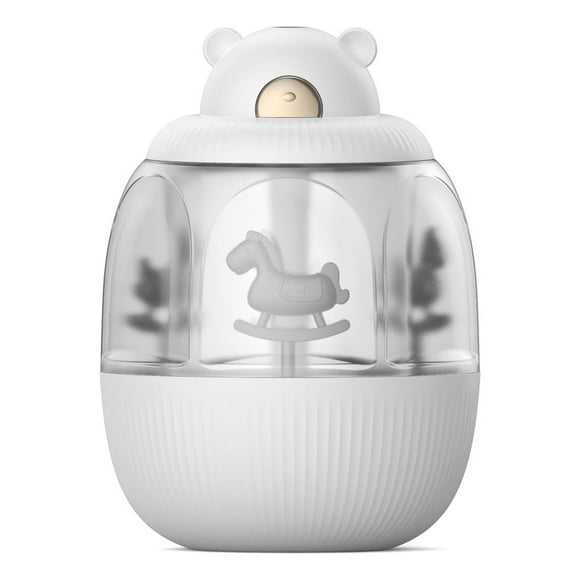 Cotonie 320Ml Air Humidifier Colorful Carousel with Music Box Small Home Bedroom