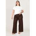 thumbnail image 1 of Jeans Wide Leg con pedreria /Tallas Extras, 576 (Cafe) cafe 40, 1 of 4