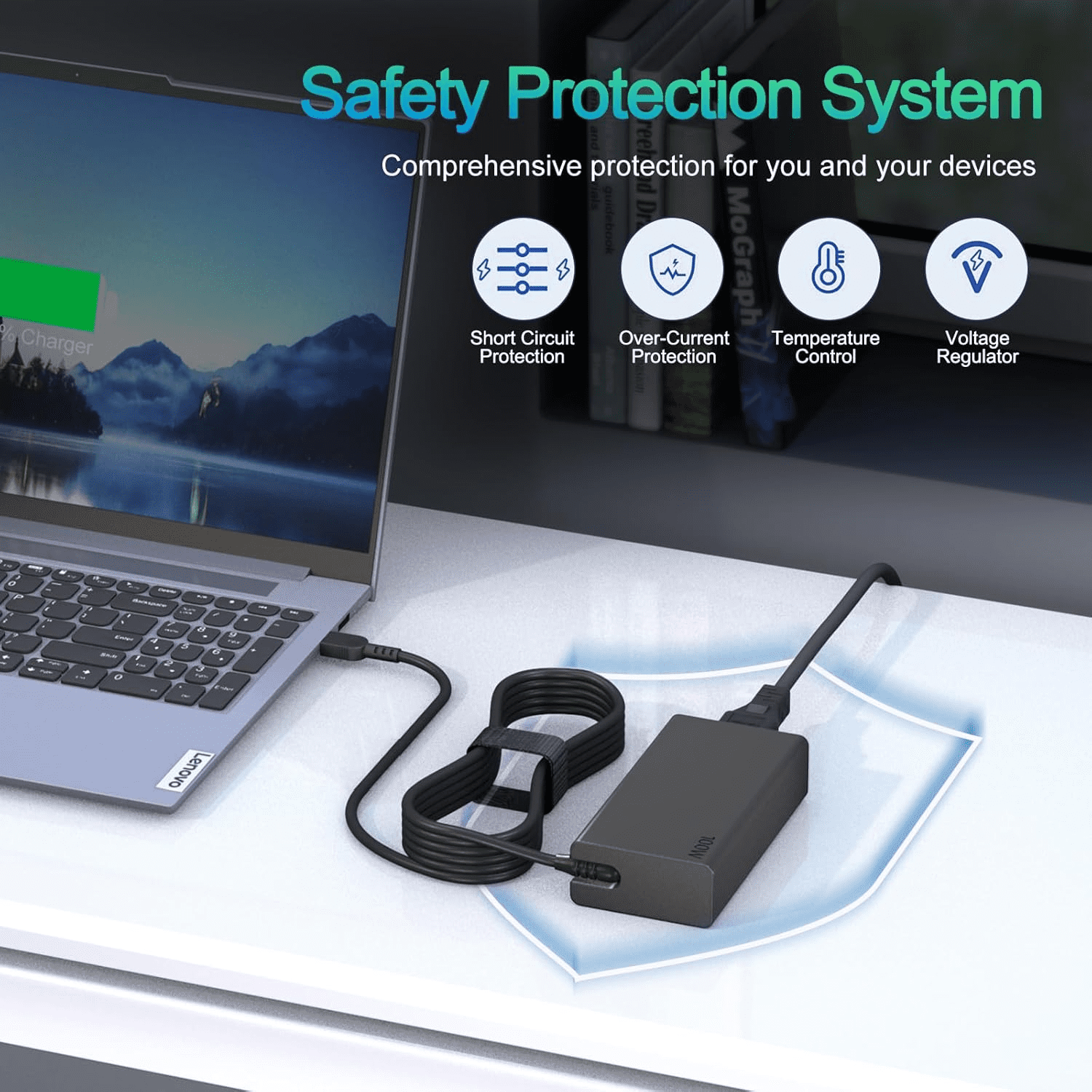 100W USB C Charger for Lenovo Yoga 9 9i 7 7i ThinkBook 15 16 Slim 7 Pro Ideapad 5Pro16 ThinkBook IdeaPad Type C Laptop Power Supply