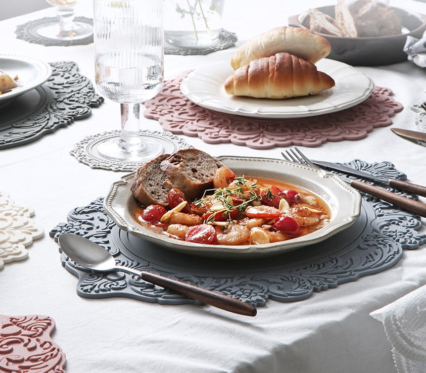 Belle Life 2-Pack 12-Inch Silicone Placemats - Heat-Resistant, Non-Slip, Waterproof Mat