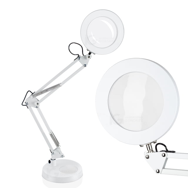 Lámpara Lupa Articulada Led Escritorio Usb Luz Cálida Y Fría Belié Lupa Articulada