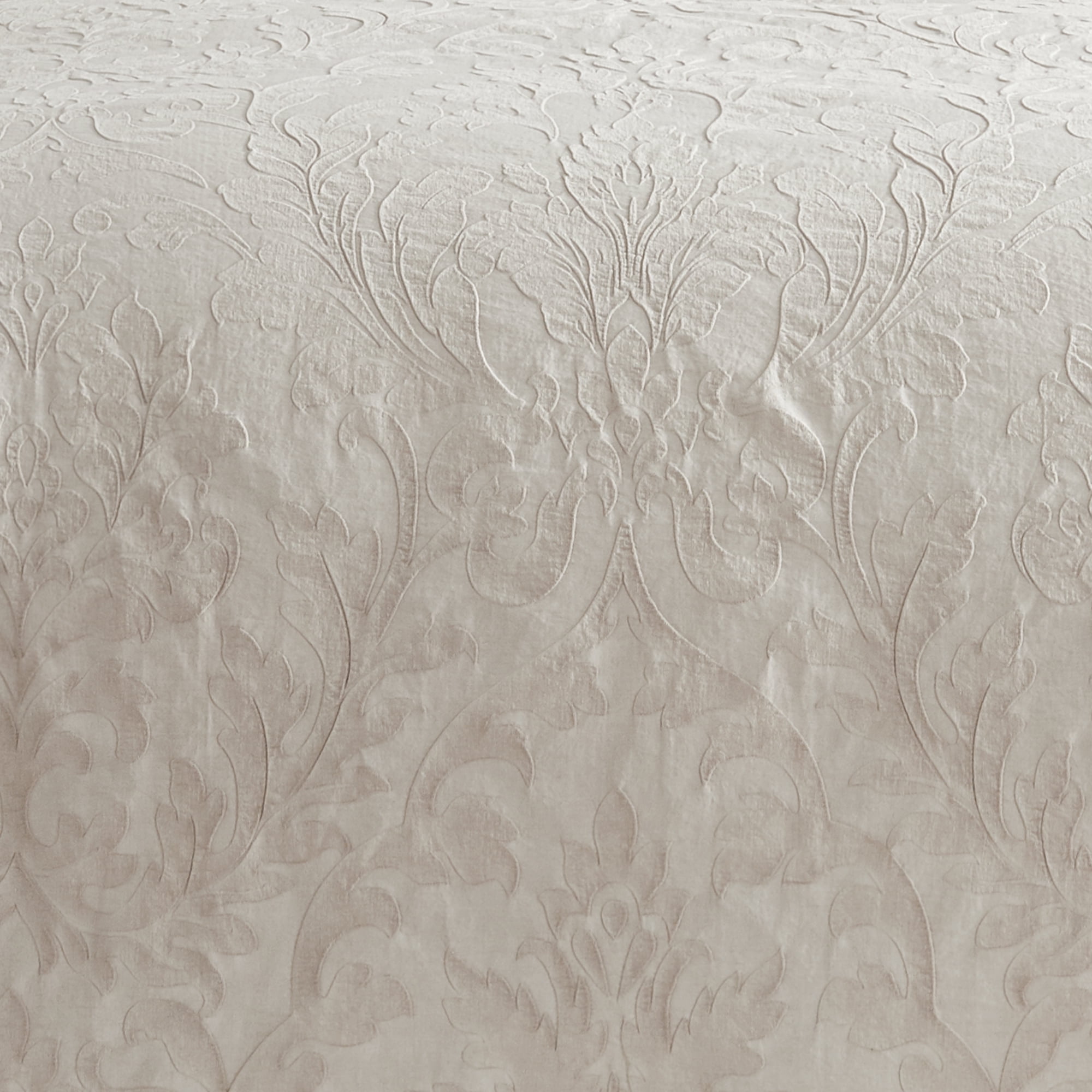Levtex Home - Alessio Beige Duvet Cover Set - Full/Queen Duvet Cover + Two Standard Pillow Cases - Floral Damask - Beige and Cream - Duvet Cover (90 x 94in.) and Pillow Case (26 x 20in.) - Cotton