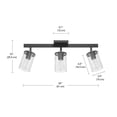 thumbnail image 3 of Globe Electric 91009594 Trixie 3 Light 24" Wide Fixed Rail Ceiling Fixture - Matte, 3 of 7