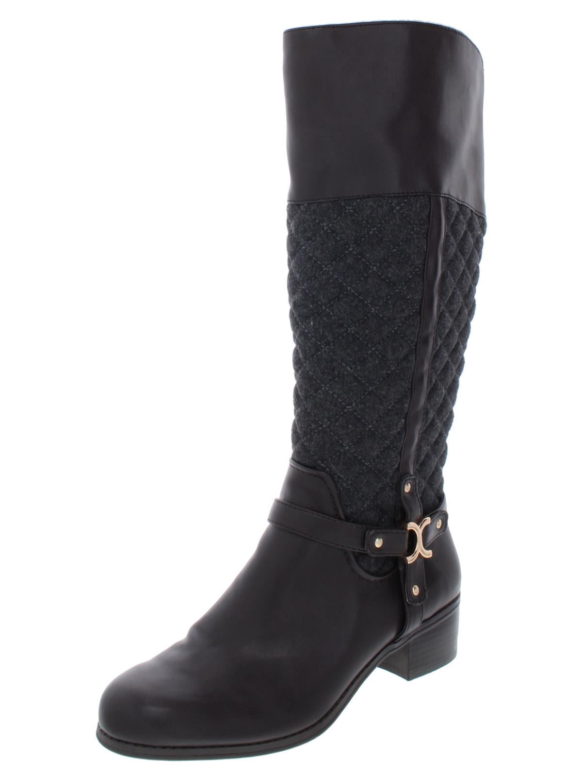 Helenn 2 Wool Quilted Riding Boots Gray 