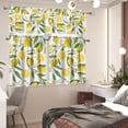 thumbnail image 5 of Tropical Lemon Kitchen Curtains and Valances 3 Piece Set,Valance Curtains for Kitchen Windows Kitchen Curtains Tiers and Valances for Cafe Living Room Window Decoration, 5 of 5