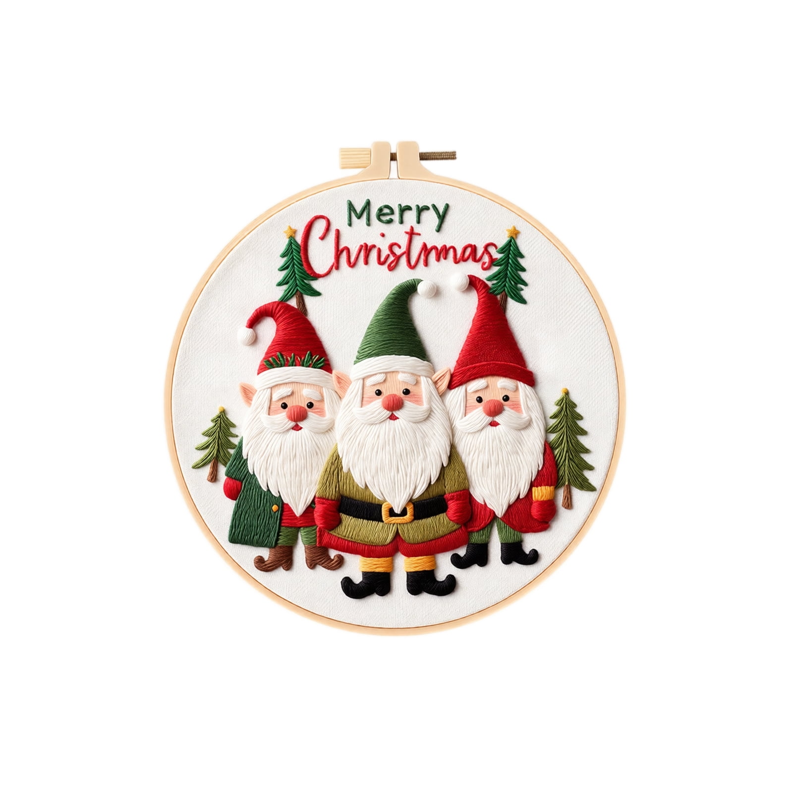 Christmas Embroidery DIY Kit Hand Stitched Needlepoint Crafting Set for Beginners Holiday Decorative Arts Needlework Supplies Handmade Gift Idea B784