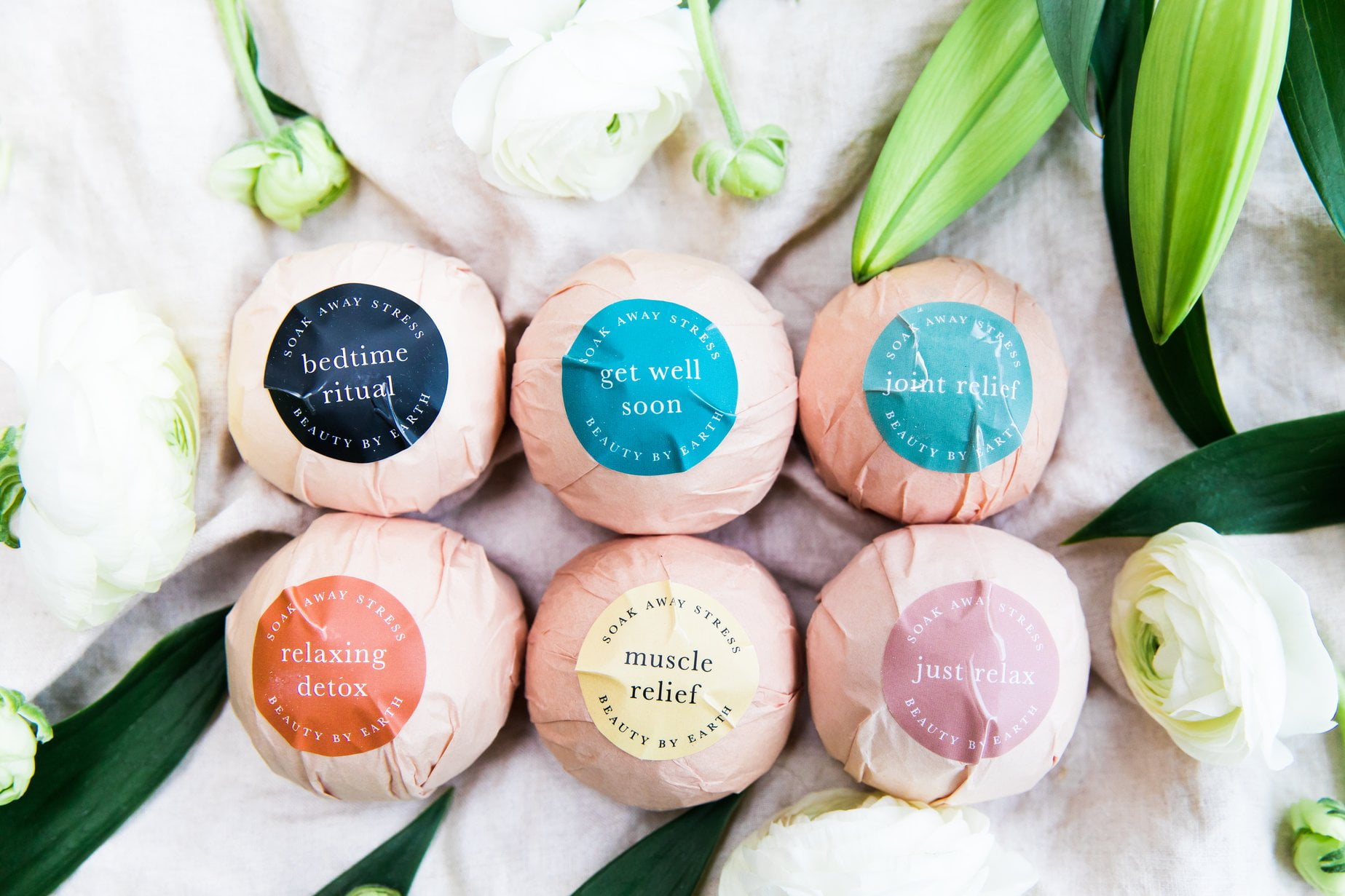 Bath Bombs Gift Set; Organic and Natural Large and Luxurious Vegan