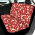 thumbnail image 3 of Jeiento Xmas Car Seat Covers Full Set Christmas Front Back Seat Cushion Protectors Reindeer High Back Driver Seat Cover 4 Pcs Breathable Interior Auto Accessories for Most Vehicles Red, 3 of 7