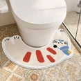thumbnail image 6 of Toilet Rugs U Shaped Washable – 26" x 15" Plush Fur Bath Mat, Non Slip Absorbent for Bathroom Floor, 6 of 8